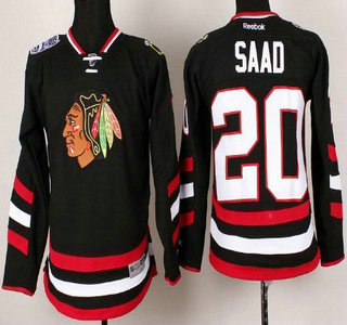 Chicago Blackhawks #20 Brandon Saad 2014 Stadium Series Black Kids Jersey