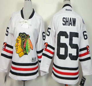 Chicago Blackhawks #65 Andrew Shaw 2015 Winter Classic White Kids Jersey
