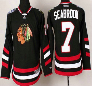 Chicago Blackhawks #7 Brent Seabrook 2014 Stadium Series Black Kids Jersey