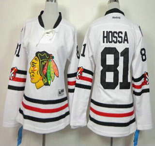 Chicago Blackhawks #81 Marian Hossa 2015 Winter Classic White Womens Jersey