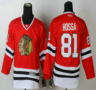 Chicago Blackhawks #81 Marian Hossa Red Kids Jersey