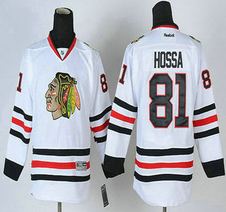 Chicago Blackhawks #81 Marian Hossa White Kids Jersey