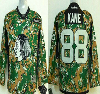 Chicago Blackhawks #88 Patrick Kane 2014 Camo Kids Jersey