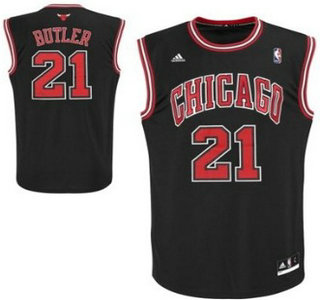 Chicago Bulls #21 Jimmy Butler Black Swingman Jersey