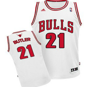 Chicago Bulls #21 Jimmy Butler White Swingman Jersey