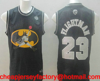 Chicago Bulls #23 Flightman Black Swingman Jersey