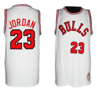 Chicago Bulls #23 Michael Jordan 1984-85 White Hardwood Classics Soul Swingman Throwback Jersey