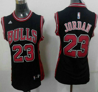Chicago Bulls #23 Michael Jordan 2014 New Black Womens Jersey