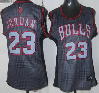 Chicago Bulls #23 Michael Jordan Black Rhythm Fashion Revolution 30 Swingman Womens Jersey