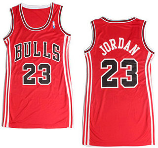 Chicago Bulls #23 Michael Jordan Red Revolution 30 Swingman Womens Dress