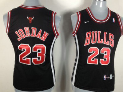 Chicago Bulls 23 Michael Jordan Revolution 30 Swingman Black Womens Jersey