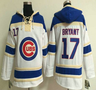Chicago Cubs #17 Kris Bryant White Hoody