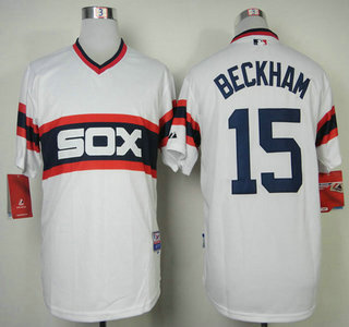 Chicago White Sox #15 Gordon Beckham White Cool Base Jersey