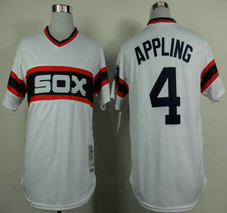 Chicago White Sox #4 Luke Appling 1983 White Pullover Throwback Jersey