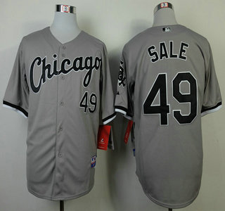 Chicago White Sox #49 Chris Sale Grey Cool Base Jersey