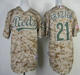 Cincinnati Reds #21 Todd Frazier 2014 Camo Kids Jersey