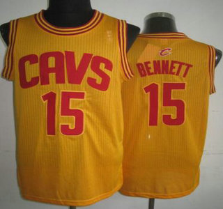 Cleveland Cavaliers #15 Anthony Bennett Yellow Revolution 30 Authentic Jersey