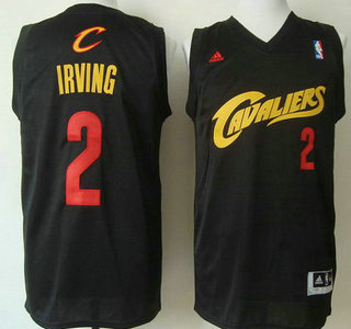 Cleveland Cavaliers #2 Kyrie Irving 2014 Black With Red Fashion Jersey