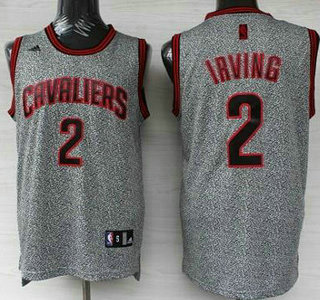 Cleveland Cavaliers #2 Kyrie Irving Gray Static Fashion Jersey