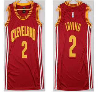 Cleveland Cavaliers #2 Kyrie Irving Revolution 30 Swingman Red Womens Jersey