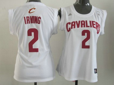 Cleveland Cavaliers 2 Kyrie Irving Revolution 30 Swingman White Womens Jersey