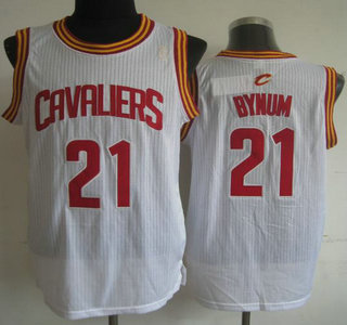 Cleveland Cavaliers #21 Andrew Bynum White Revolution 30 Authentic Jersey