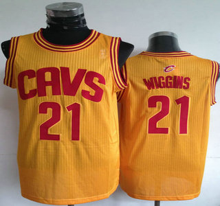 Cleveland Cavaliers #21 Andrew Wiggins Yellow Revolution 30 Authentic Jersey