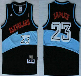 Cleveland Cavaliers #23 Lebron James Revolution 30 Swingman Throwback Black Jersey