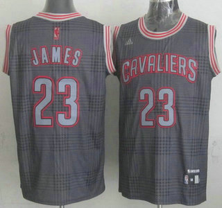 Cleveland Cavaliers #23 LeBron James Gray Shadow Jersey