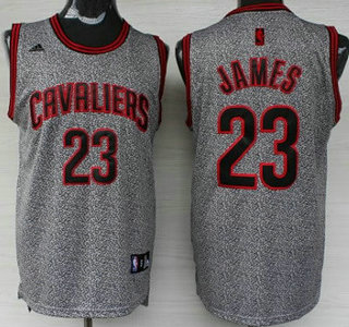 Cleveland Cavaliers #23 LeBron James Grey Fashion Jersey