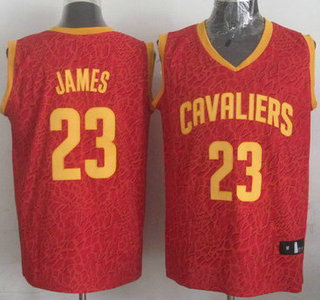 Cleveland Cavaliers #23 LeBron James Red Leopard Print Fashion Jersey
