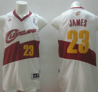 Cleveland Cavaliers #23 LeBron James Revolution 30 Swingman 2014 White Jersey