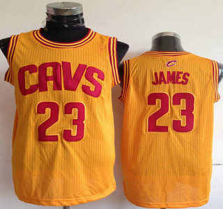 Cleveland Cavaliers #23 LeBron James Yellow Revolution 30 Authentic Jersey