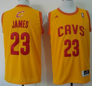 Cleveland Cavaliers #23 LeBron James Yellow Revolution 30 Swingman Jersey