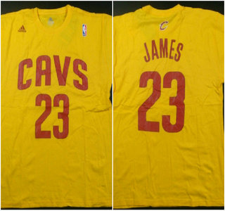 Cleveland Cavaliers #23 LeBron James Yellow Revolution 30 Swingman T-shirt