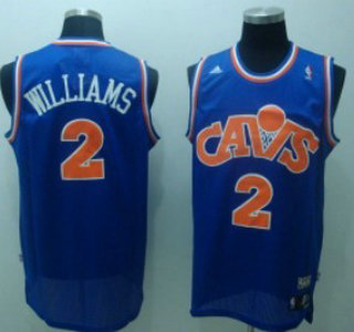 Cleveland Cavaliers 2 M.WILLIAMS Blue With Orange Throwback Swingman Jersey