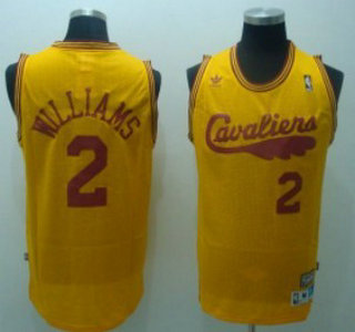 Cleveland Cavaliers 2 M.WILLIAMS Yellow Throwback Swingman Jersey