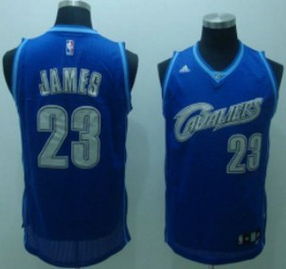 Cleveland Cavaliers 23 James Royal Blue Throwback Swingman Jersey