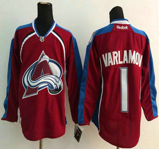 Colorado Avalanche #1 Semyon Varlamov Red Jersey