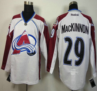 Colorado Avalanche #29 Nathan MacKinnon White Jersey