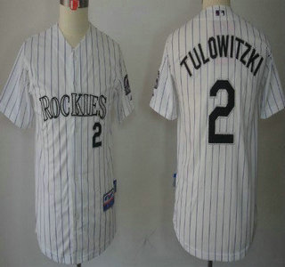 Colorado Rockies #2 Troy Tulowitzki White Kids Jersey