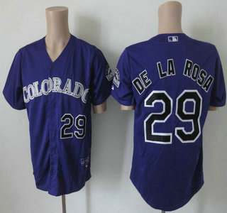 Colorado Rockies 29 De La Rosa Purple Jersey