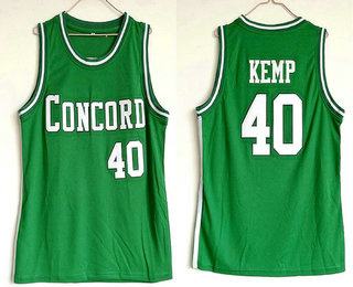 Concord #40 Shawn Kemp High School Basketball Throwback Green Stitched Jersey