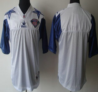 Dallas Cowboys Blank White Thanksgivings 75TH Throwback Jersey