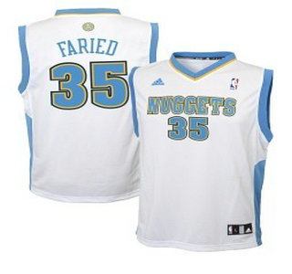 Denver Nuggets 35 Kenneth Faried White Swingman Jersey
