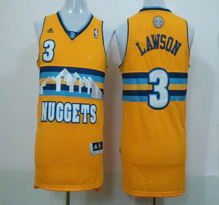 Denver Nuggets 3 Ty Lawson Revolution 30 Swingman Yellow Jersey