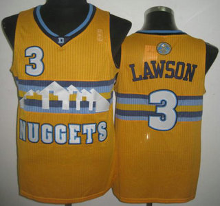 Denver Nuggets 3 Ty Lawson Yellow Revolution 30 Authentic Jersey