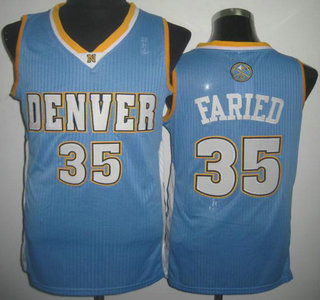 Denver Nuggets 35 Kenneth Faried Light Blue Revolution 30 Authentic Jersey