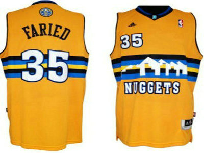 Denver Nuggets 35 Kenneth Faried Revolution 30 Swingman Yellow Jersey