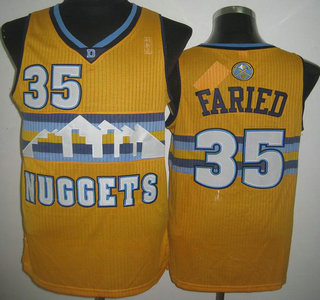 Denver Nuggets 35 Kenneth Faried Yellow Revolution 30 Authentic Jersey